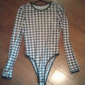 Houndstooth bodysuit